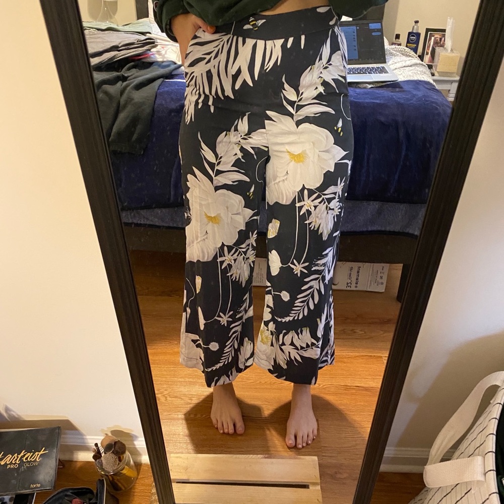 Flowy floral pants